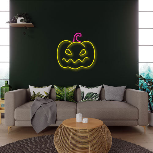 LED neon "Angry Pumpkin"